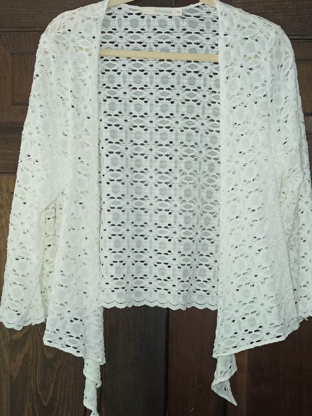 Cream XL Lace Shrug Cardigan